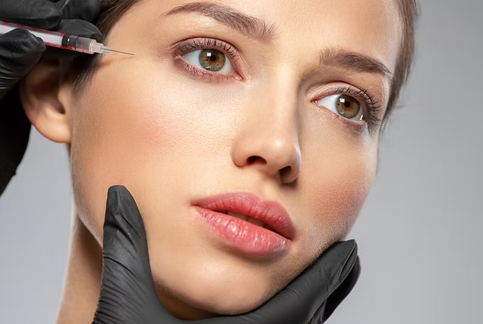 Close-up of an aesthetic treatment consultation