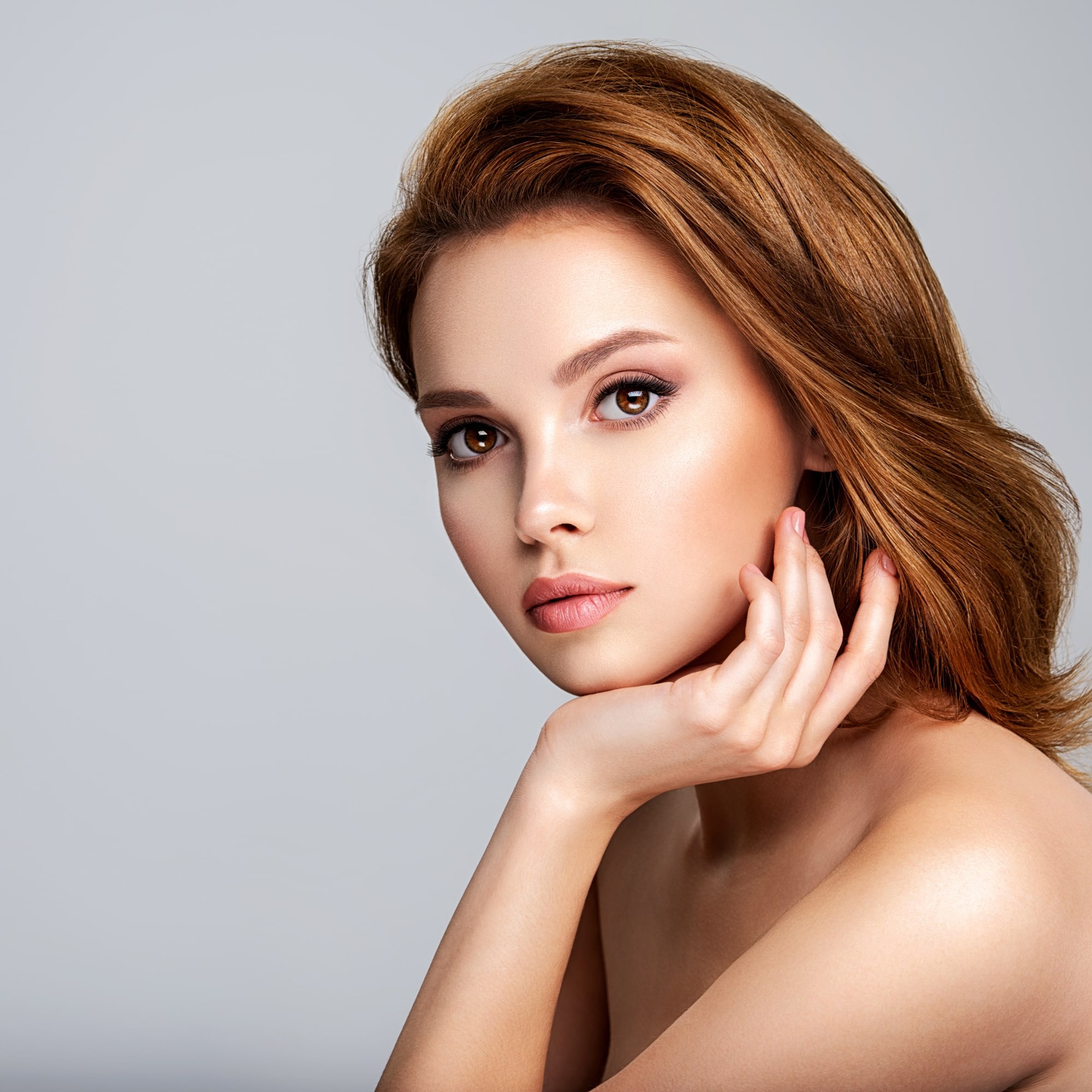 Illustrative portrait celebrating natural skin texture